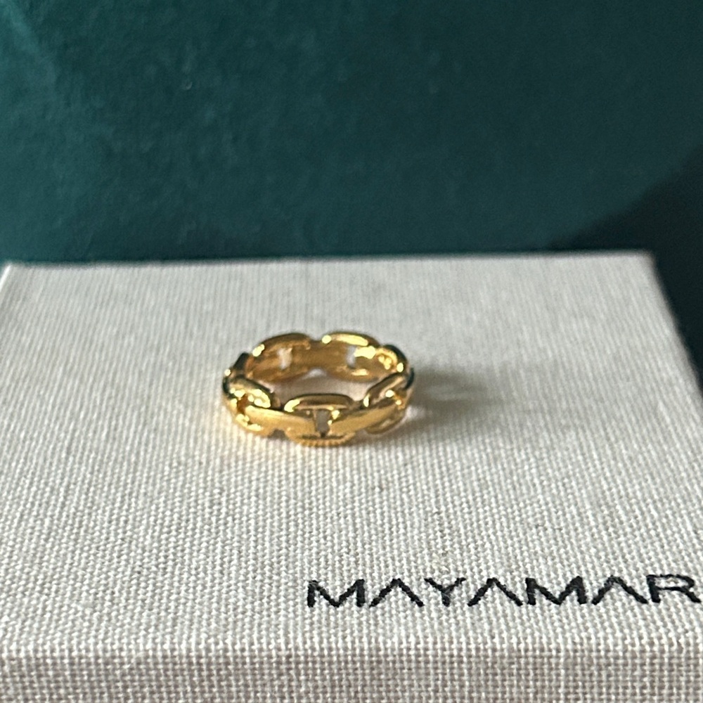 Mayamar Gold Chain Link Ring size 5 SOLD‎ OUT on line